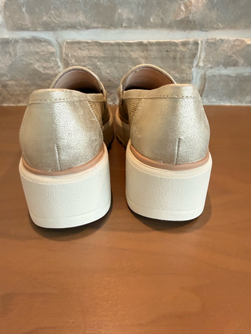 Dr. Scholl’s Platform Penny Loafers in Light Gold - Picture 6 of 6